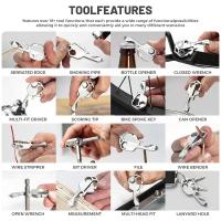 Llavero Multifuncional De Acero Inoxidable 24 En 1 Herramienta Portátil Con Llave Y Abrebotellas Llavero De Hardware Mini - details 0