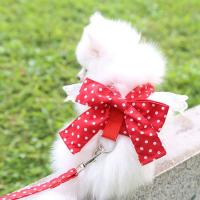 Harnés Para Perros Con Encaje Hermoso Correa Para Gatos Con Lazo Cuerda De Pecho Para Perros Accesorios Para Mascotas Rojo Lazo - details 1