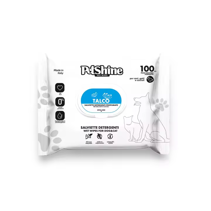Toallitas PetShine con fragancia a talco 40und - 1