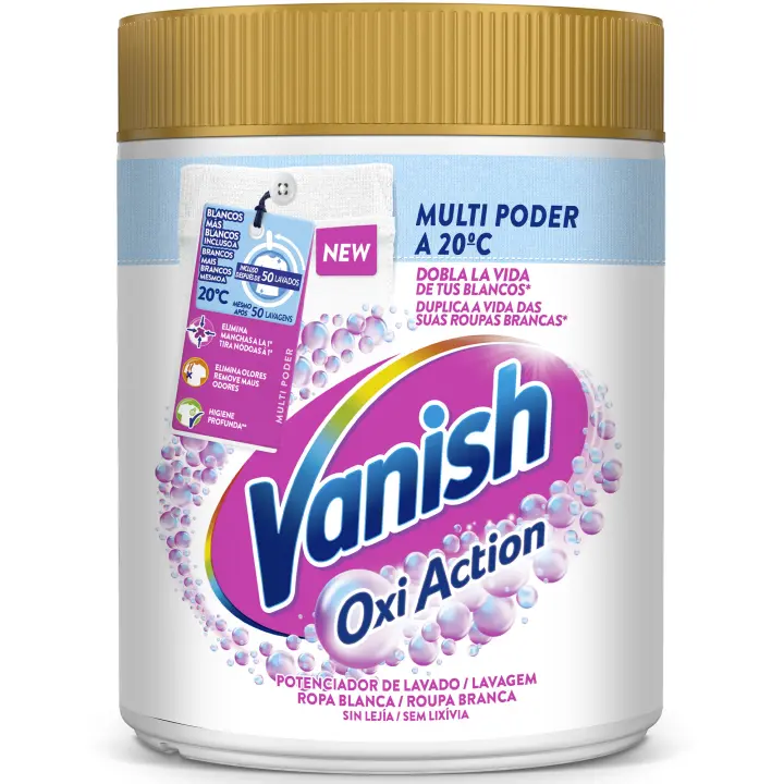 Vanish Oxi Advance Quitamanchas para la Ropa Blanca, elimina olores, potenciador de Lavado en polvo - 400 gr - 1