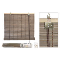HERSIG Estor Bambu Color Natural/Marron oscuro  Persianas Enrollables Exterior e Interior de 60x140cm/80x160cm/100x180cm  a elegir  Instalación Sencilla y Rápida Estor de bambu natural enrollable ejido con varillas de láminas de bambú 100% de alta calidad - details 0