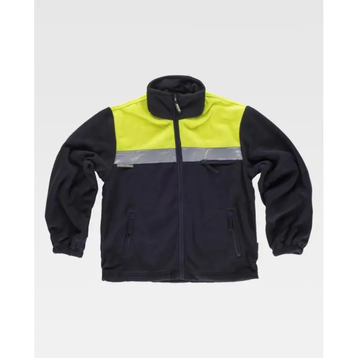 Chaqueta Polar Alta Visibilidad Colores Fluorescentes para Trabajadores Industriales - 1
