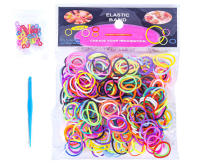 Bolsa De 300 Piezas De Banda De Goma Colorida Para Juguetes De Puzle DIY Y Pulseras Arcoíris Para Niños Juguetes Tejidos Y Horquillas - details 1