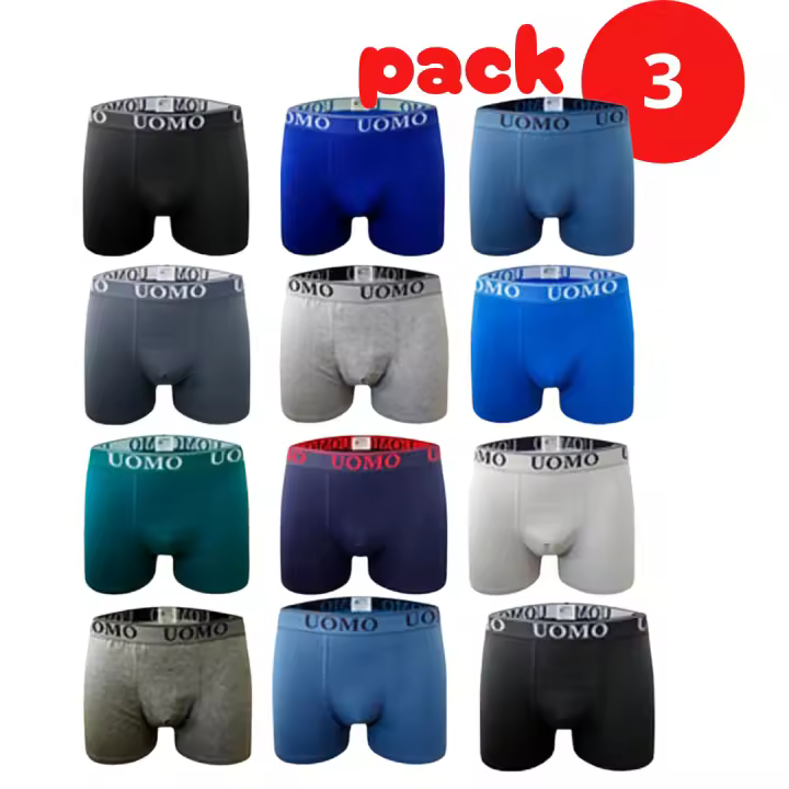Calzoncillos hombre de Algodón Boxers hombre de Algodón Pack de 6  Ajustados Clásicos, Cómodos y Suaves tallas S- M-L-XL-2XL - 1
