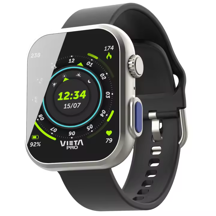 Vieta Pro Reloj Inteligente Hombre Mujer, Pantalla AMOLED de 1,89'' Smartwatch con Llamadas Bluetooth Modos Deportivos, Monitor de Sueño, Impermeable IP67 Smart Watch para iOS y Android | Extrem 3 - 1