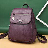 Mochila De Cuero Genuino Para Mujer 2024 Alta Calidad Vintage Bolso De Viaje Escolar Para Niñas Bolsa De Hombro Arco Iris - details 13