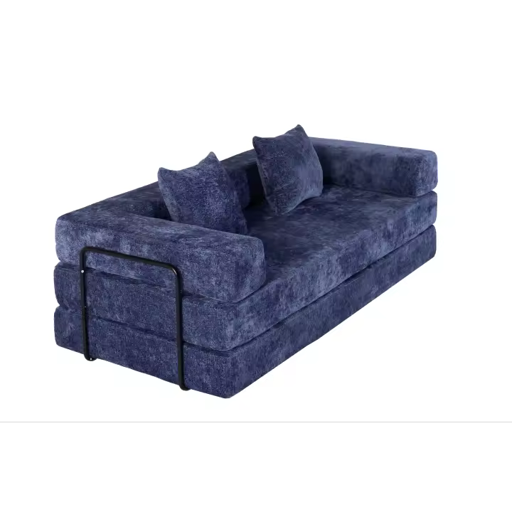 Sinaopus Sofá Cama Plegable de Pana, 2 en 1 Sillón Futon y Colchón, Relleno de Espuma, Sin Montaje, Ahorro de Espacio para Salón, Invitados - 1