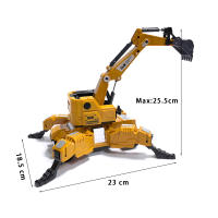 Juguete De Excavadora Y Grúa Transformable De Aleación De Latón Y Plástico Para Niños Vehículo De Inercia Para Regalo - details 3