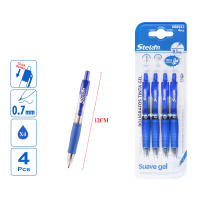 STELAM Paquete de 4 bolígrafos tinta gel de 0.7 mm en color azul - Escritura suave, retráctil, ideales para escuela, oficina y hogar ，tambien dispone de paquete de 3 colores 2azul 1 negro 1 rojo - details 0
