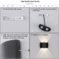 Lámpara De Pared LED Impermeable IP66 Para Exterior Iluminación Para Jardín Patio Puerta De Entrada Sala De Estar Escaleras - details 4