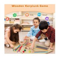 Juego de Mesa de Madera, 42 Dados de Madera de Colores, juguetes Educativos de Matemáticas para niños de 3, 4, 5 y 6 años, juego de motricidad FINA. - details 1