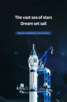 Bloques De Construcción Espacial Para Niños Modelo De Lanzador De Centros Lunar Lander Bricks De Construcción De Espacio Figura De Nave Rocket - details 0