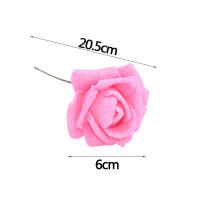 10/20Pcs Flores De Rosa Artificiales Plateadas Y Doradas Con Brillo Rosa Roja Y Rosa Para DIY Scrapbooking Decoración De Caja De Regalo - details 3