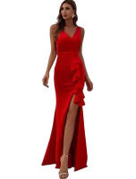VESTIDO LARGO CREPE SCUBA - details 0