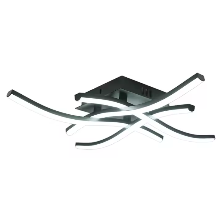 Lámpara De Techo Moderna 28W LED Para Sala De Estar Comedor Dormitorio Y Balcón Diseño Curvo Luz De Panel Para El Hogar - 1