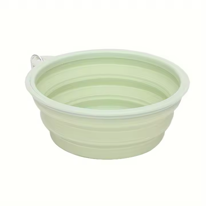 Tazón De Silicona Plegable Para Perros Colgante Viaje Al Aire Libre Portátil Contenedor De Alimentos Y Agua Color Macarón Suministros Para Mascotas - 1