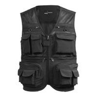 Chaleco De Pesca Transpirable Con Bolsillos De Cierre Para Actividades Al Aire Libre Y Viajes De Verano Chaleco De Trabajo De Malla Polyester Impermeable - details 1