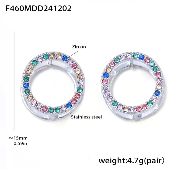 Nuevo Conector de circonia, pulsera con cremallera, pendiente, collar, colgante - 1