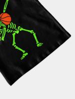 Camiseta De Halloween Con Diseño De Esqueleto Que Fuma Y Baloncesto Para Niños Ropa De Verano Microfibra Estilo Inglés Para Niños - details 5