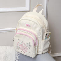Mochila De Corduroy Estilo Y2K Para Estudiantes Moda Mochila Para Portátil Casual Con Varios Bolsillos Para Vacaciones Para Adolescentes Y Mujeres - details 0