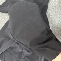 Pantalones De Sastre Para Mujer Cintura Alta Manga Larga Color Sólido Estilo Clásico Para Oficina Pantalones Rectos Y Anchos Basicos - details 1