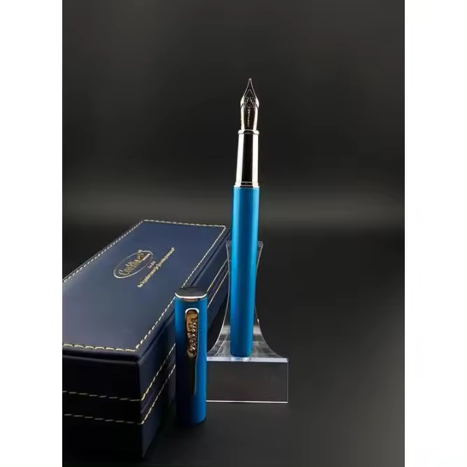 Pluma Conklin Coronet turquesa - 1