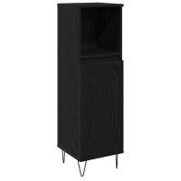 Armario de baño vidaXL Negro Roble 30x30x100 cm Madera elaborada - details 1