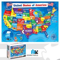 Rompecabezas De 1000 Piezas Estados Unidos De América Juego Educativo Para Adultos Decoración De Hogar Divertido Y Desafiante Para Familias - details 0