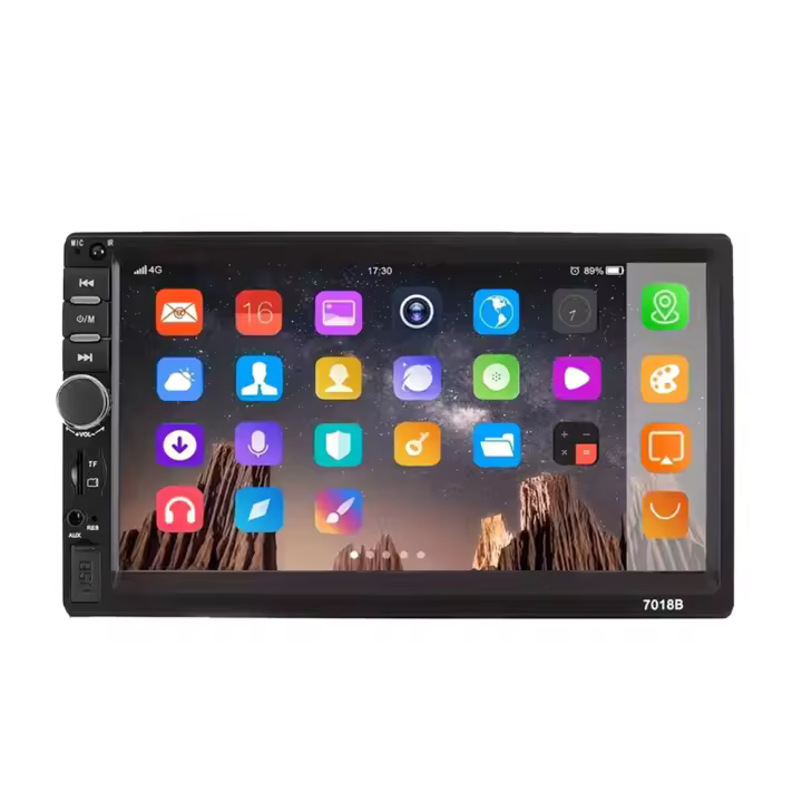 Reproductor Automotriz 7" 2Din - CarPlay 7018, Reproducción de Vídeo AVI/RMVB, Cámara Trasera, 12V-24V DC - 1