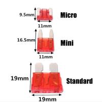 Kit De Fusibles Para Coche Medio Mini Con Almacenamiento 2A/3A/5A/7.5A/10A/15A/20A/25A/30A/35A Amperio Set De Fusibles De Hoja - details 0
