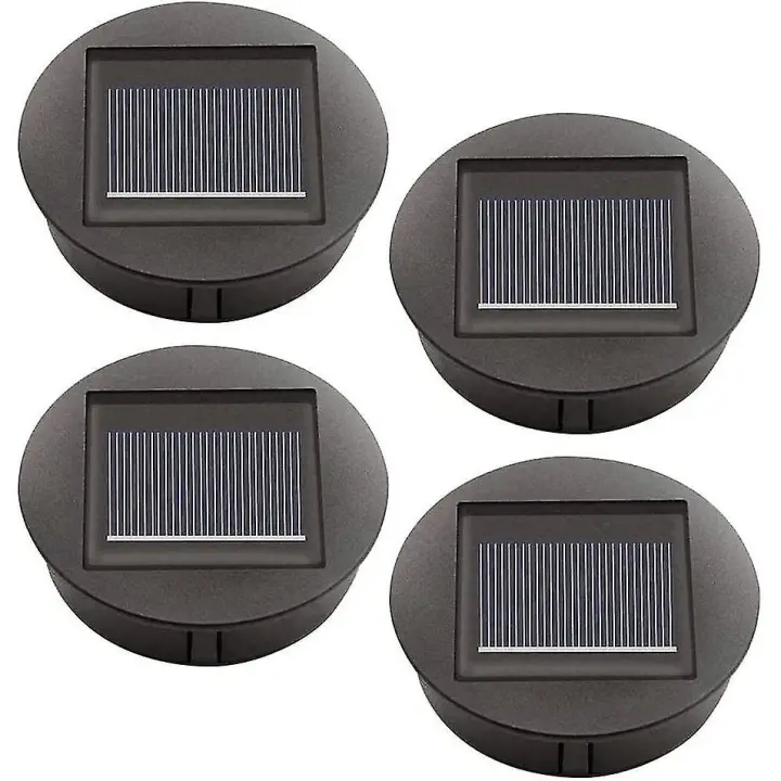 4 Pieces Replacement Solar Lights With Led Bulbs, Solar Top Lights Replacement, Led Solar Panel Lantern Cover - 1