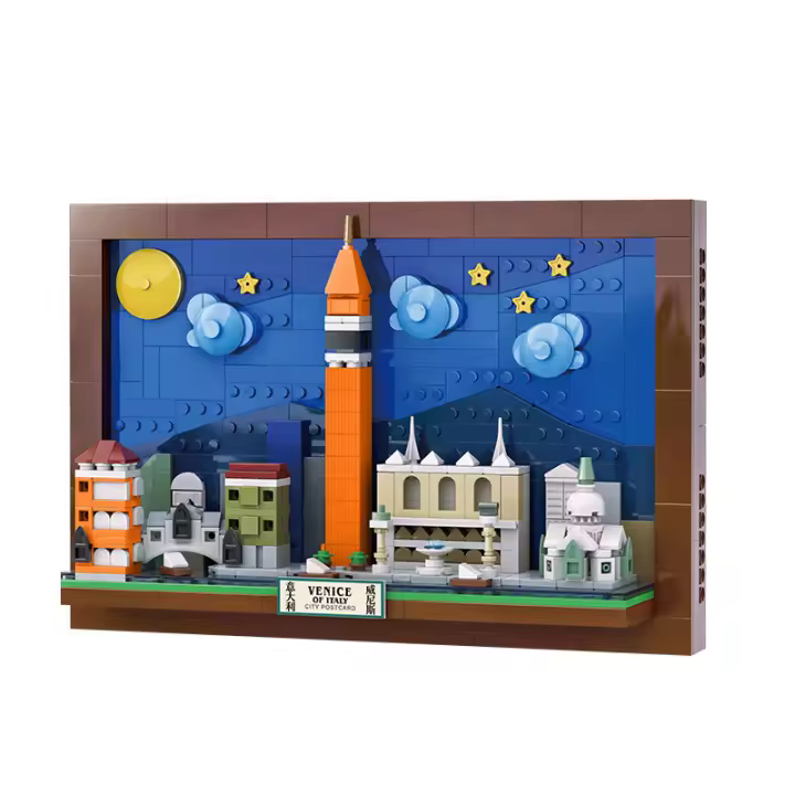 Bloques De Construcción De Venecia 4928 Postcard Ciudad Artesanía De Crea Bricks Moc Ideas Decoración Educativa Juguete Regalo Montaje Colgante - 1