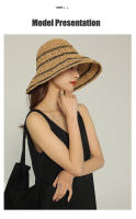 Sombrero De Paja Vintage Con Alas Anchas Para Mujer Sombrero De Sol Plegable Protección UV Para Playa Y Viajes Exterior Primavera Verano - details 8