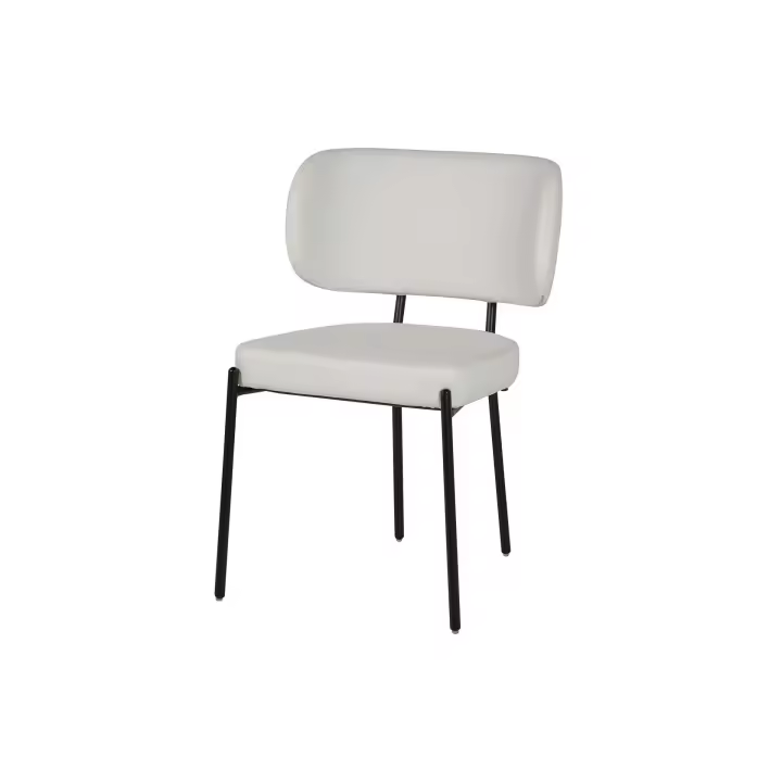 Silla Poliester Metal Negro Rodas 55x55x79 Cm - 1