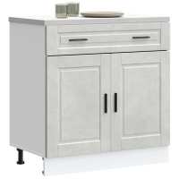 vidaXL Mueble bajo de cocina porto alto brillo en color Blanco brillante/Roble Sonoma/Blanco y más | almacenamiento funcional diseño moderno para baño dormitorio sala - details 5