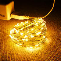 Luces De Cadena LED USB 5M De Hilo Plateado Garland Impermeable Para Decoración De Fiesta Navidad Boda Y Vacaciones - details 0