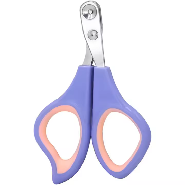 Cortaúñas para mascotas con orificio circular de 2mm, ideal para evitar Cortes excesivo, ideal para el cuidado de uñas de Gatos (Morado) - 1