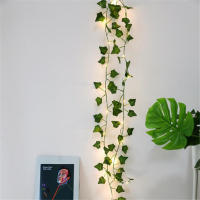2M Planta Artificial Con Luz LED De Hiedra Verde Para Decoración De Casas Bodas Y Jardín En Navidad Crecimiento Creeper Vínculo De Hojas Para Iluminación Colgante DIY - details 3