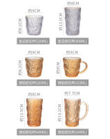 Taza De Café Con Patrón De Glaciar Vaso De Vidrio Para El Hogar Vaso De Agua Vaso De Jugo Vaso De Cerveza De Verano De Alta Calidad - details 6