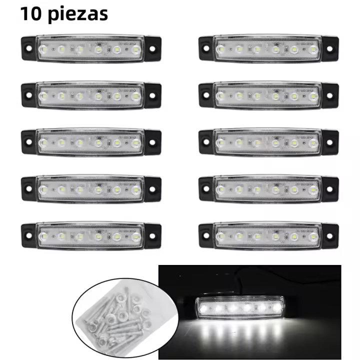 Luz De Marca Lateral LED Impermeable Para Camiones Autobuses Y Remolques 12V 24V Indicador De Caucho Luz De Parada Para Dodge - 1