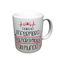 Taza con Frase : " Para la Enfermera Más Maravillosa del Mundo " . REGALO ENFERMERAS . Amiga Invisible - details 0