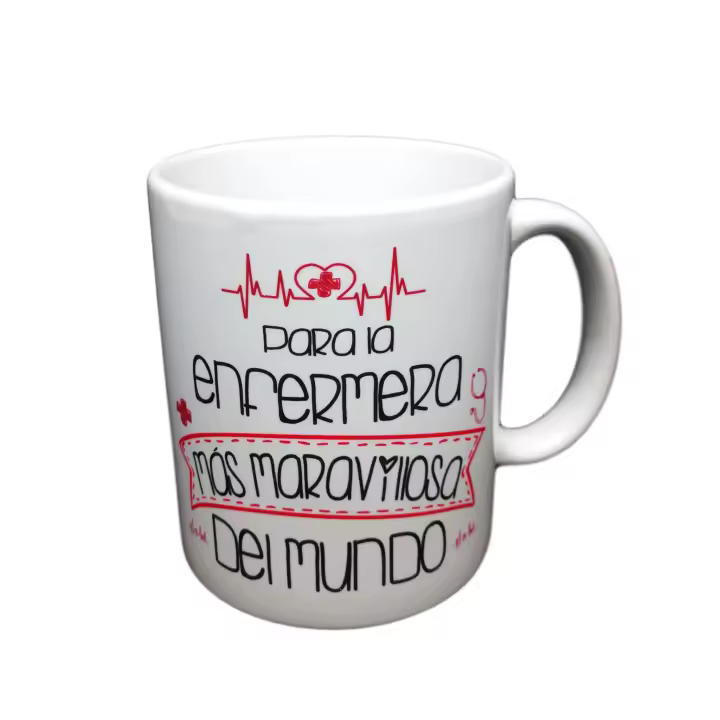 Taza con Frase : " Para la Enfermera Más Maravillosa del Mundo " . REGALO ENFERMERAS . Amiga Invisible - 1