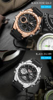 Reloj Deportivo Para Hombre SANDA G Estilo Dual Display LED Digital Quartzo Impermeable 50M Reloj Militar Con Pantalla Luminosa Y Alarmas - details 20