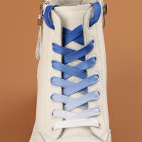 Alpargatas De Canvas Con Cordones De Color Gradiente Pequeños Algodón Mint Verde Y Blanco Para Niños Y Adultos - details 4
