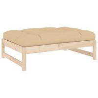 vidaXL Taburete de jardín madera maciza de pino 120x80 cm Pino natural, Pino blanco, Pino gris Conjunto Terraza Muebles Jardín Exterior Juego de Muebles de jardín Mueble Jardín Exterior Muebles de Salon Exterior - details 6