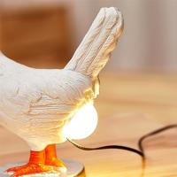 Lámpara De Noche Decorativa De Resina En Forma De Pollo Simulación Animal Divertida Para Decoración De Pascua Y Carnaval Ornamento De Huevo De Pascua - details 2