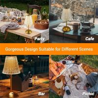 Lámpara De Mesa Recargable De Cristal Con Luz Nocturna 3 Colores Ajustables LED Táctil Portátil Para Dormitorio Y Sala De Estar - details 15
