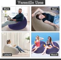 Sofá Inflable Lounger Para Dormitorio Y Salon Asiento De Algodón Esponjoso Portátil Y Plegable Para Camping Al Aire Libre - details 9