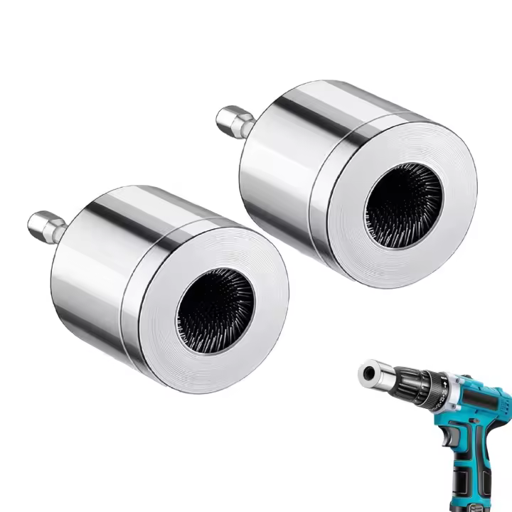 Limpiador de tuberías de cobre, limpiadores de tuberías de 15+22 mm para fontanería, cepillos de limpieza de tubos metálicos para tuberías de cobre, limpiadores de tuberías con brocas eléctricas. - 1