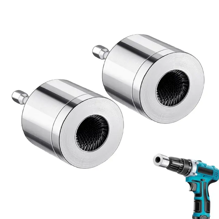 Limpiador de tuberías de cobre, limpiadores de tuberías de 15+22 mm para fontanería, cepillos de limpieza de tubos metálicos para tuberías de cobre, limpiadores de tuberías con brocas eléctricas. - 1